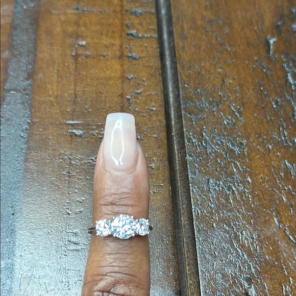 “Past, Present & Future” 925 Sterling Silver & Moissanite Ring - Picture 1 of 7